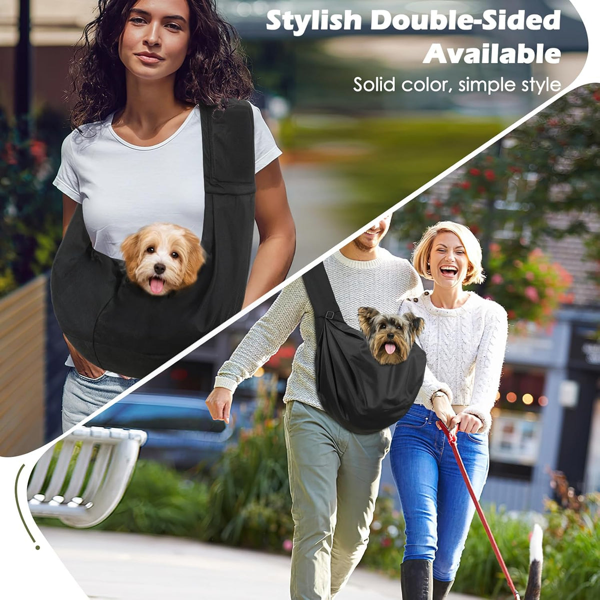 Adjustable snap button opening of Pawaboo dog sling