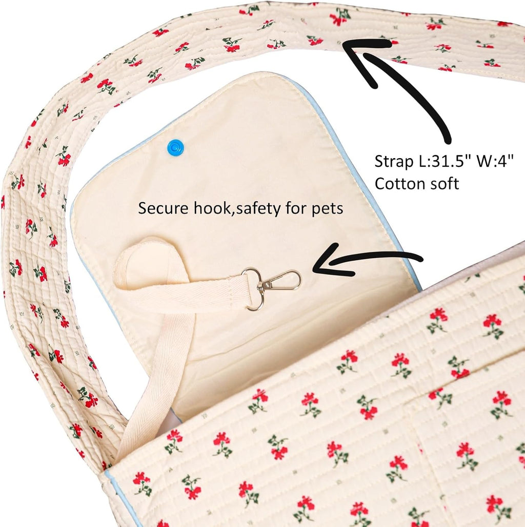 Portable cotton pet travel bag for daily walks