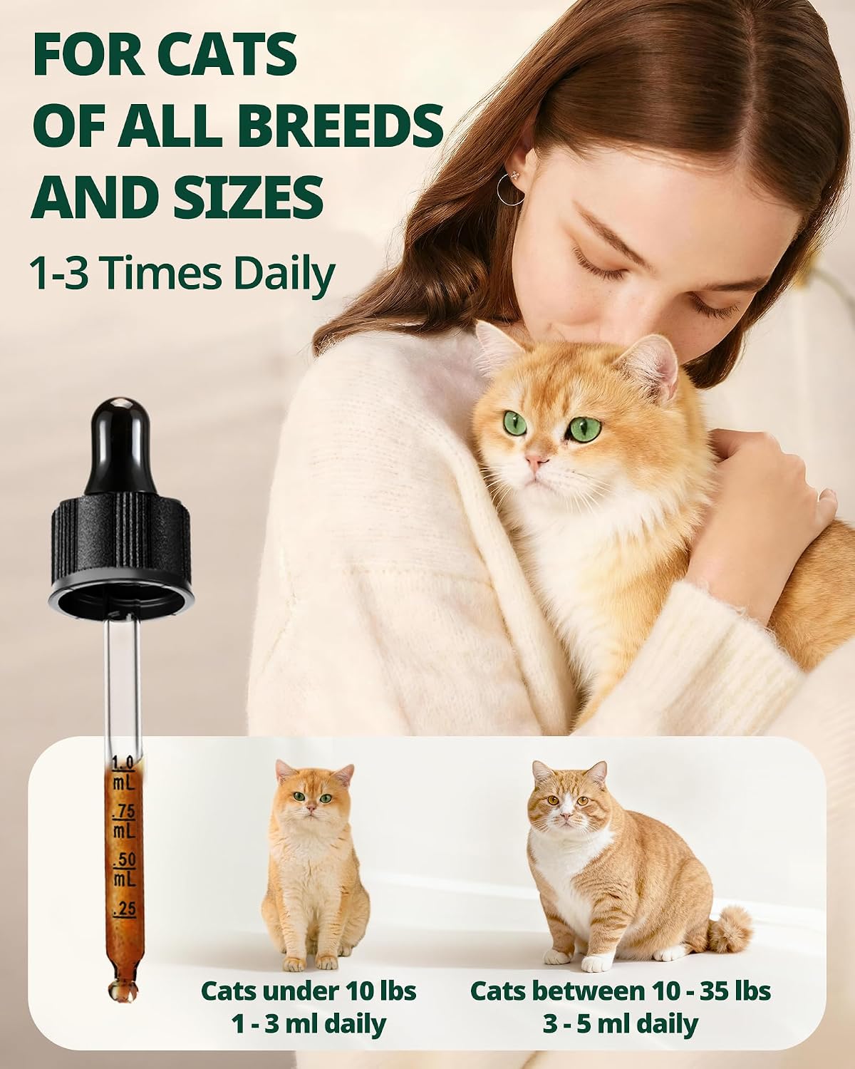 Petrivium cat allergy relief supplement bottle with 8 images showcase layout