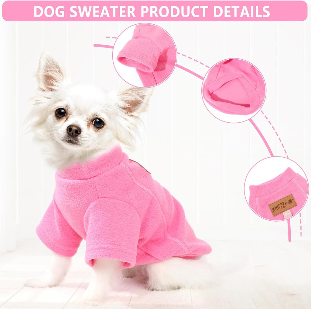 Back view of a toy breed dog wearing the Kallfir's Cutie winter clothing vest