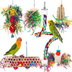 Bird Shredding Foraging Toys Parakeet Toy Chewing Hanging Toy Shredded Paper Bird Cage Accessories Bird Rope Perch for Conure Cockatiel Budgies Lovebird Parrotlet - Image 7