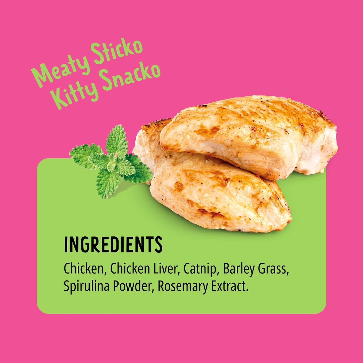 Real chicken and liver ingredients highlight for Bonkers cat lollipops
