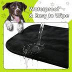 Black diamond quilted texture of indestructible dog mat