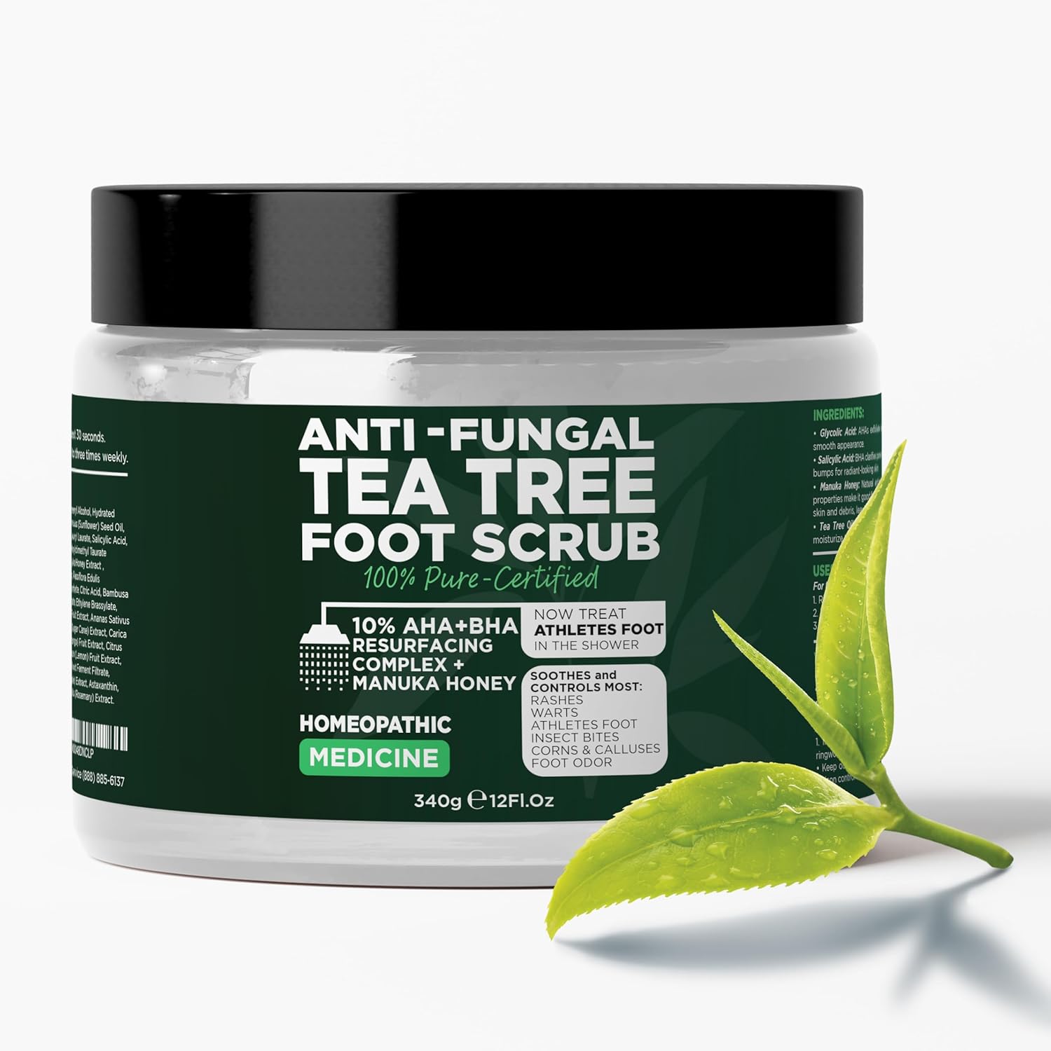 Terramed Tea Tree Oil Foot Scrub front view jar