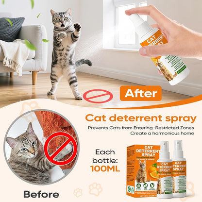 Close up of 7 Fluid Ounce cat repellent spray bottle