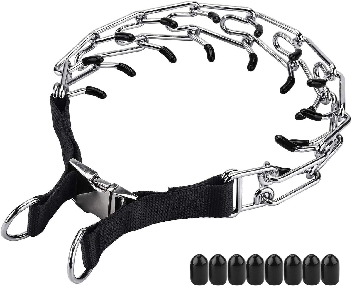 Prong Collars for Dogs, No Pull Dog Collar, Dog Training Collar for Large Medium Small Dogs, Stainless Steel Adjustable with Comfort Rubber Tips (Large, 4.0mm, 23.6-Inch) - Image 15