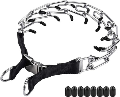 Prong Collars for Dogs, No Pull Dog Collar, Dog Training Collar for Large Medium Small Dogs, Stainless Steel Adjustable with Comfort Rubber Tips (Large, 4.0mm, 23.6-Inch) - Image 15