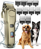 oneisall Dog Clippers for Grooming for Thick Heavy Coats/Low Noise Rechargeable Cordless Pet Shaver with Detachable Stainless Steel Blade/Waterproof Dog Shaver for Dogs Pets and Animals (Silver) - Image 10