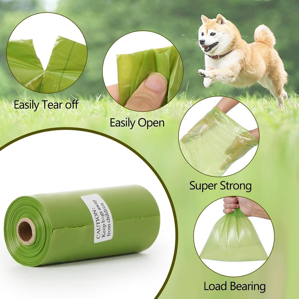 Lifegogo fifteen rolls dog waste bags packaging with French Bulldog illustration.