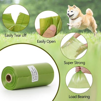 Lifegogo fifteen rolls dog waste bags packaging with French Bulldog illustration.