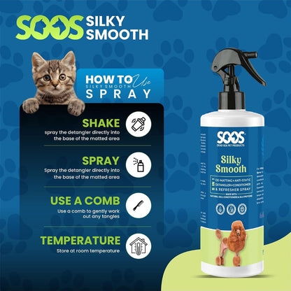 Soos pet grooming essentials bottle label details and ingredients