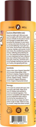 Petsmont USA imported organic dog detangling shampoo and conditioner bottle