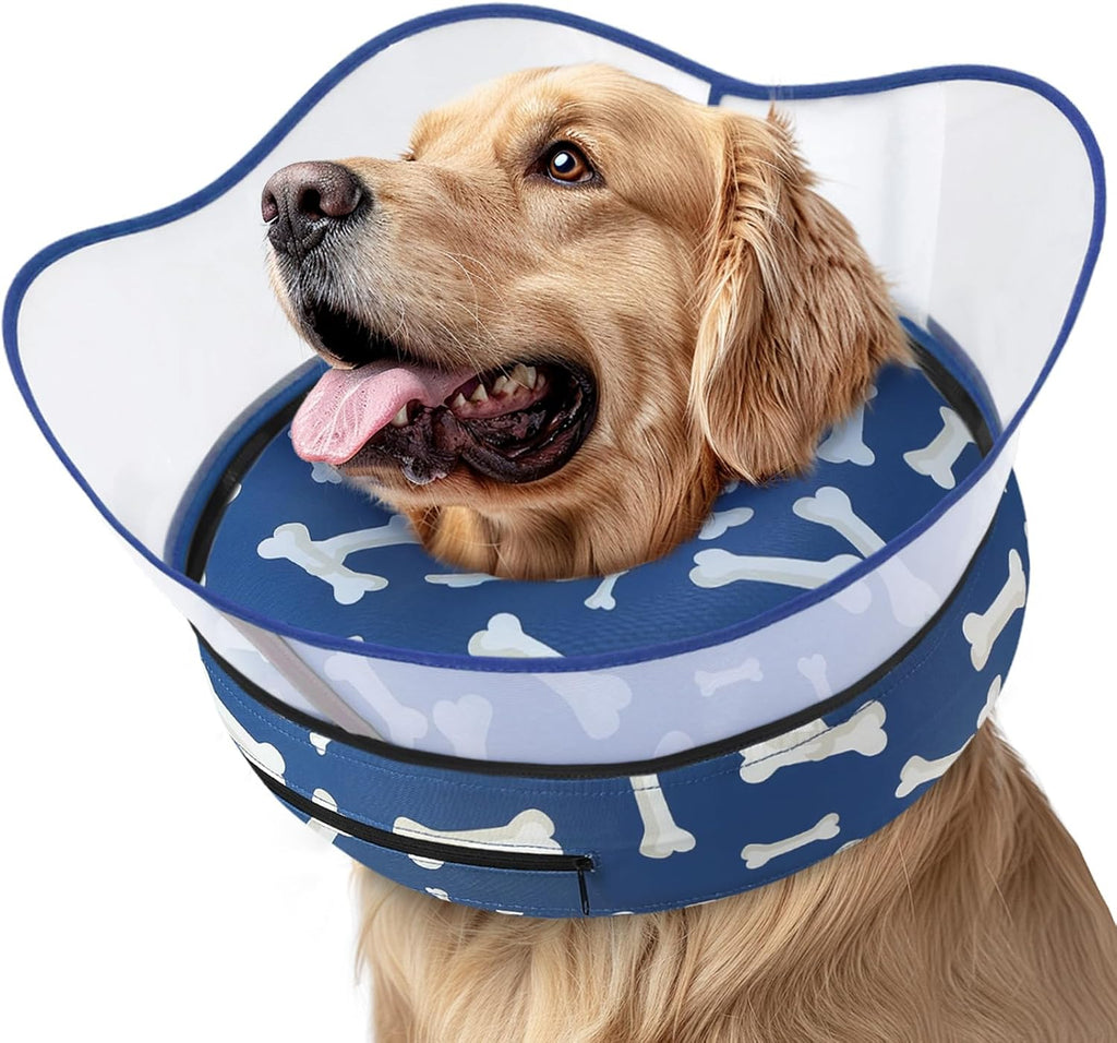 Supet Raised Inflatable Dog Cone Collar to Stop Licking, Soft Dog Cone Alternative After Surgery, Doggie Neck Donut Collar for Small Medium Large Dogs - Image 14
