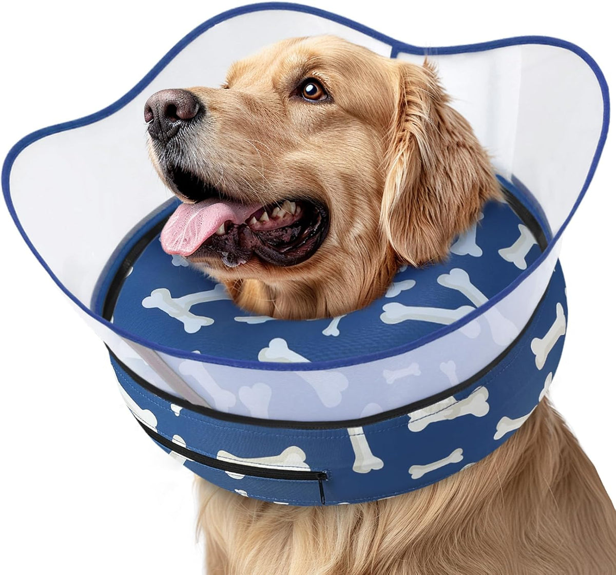 Supet Raised Inflatable Dog Cone Collar to Stop Licking, Soft Dog Cone Alternative After Surgery, Doggie Neck Donut Collar for Small Medium Large Dogs - Image 14