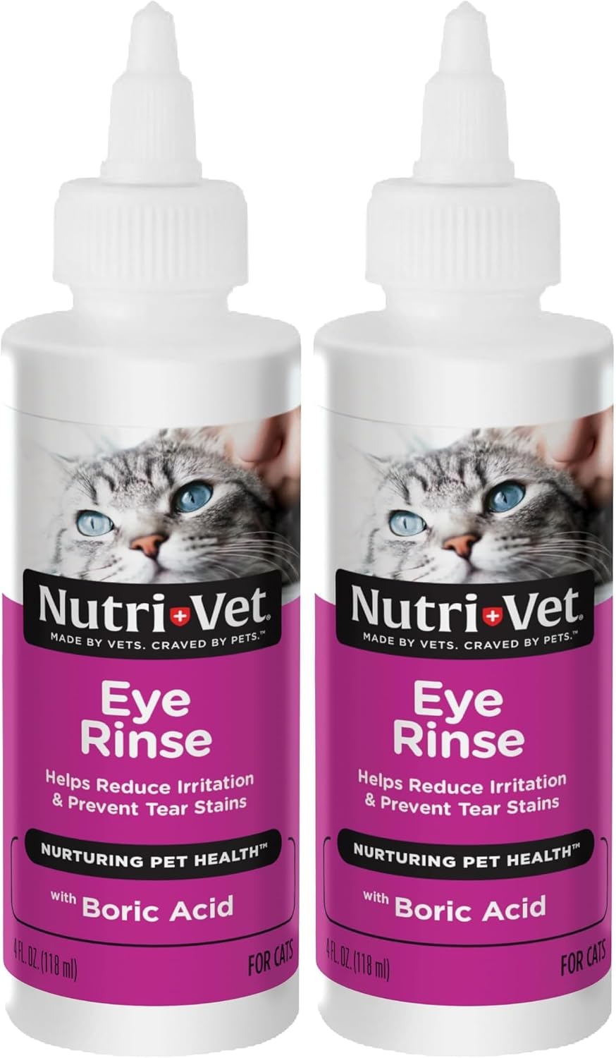 Nutri-Vet Cat Eye Rinse, Sterile Solution Gently Cleanses Eyes and Surrounding Tissue, Removes Debris Pollen and Mucus, Relieves Irritation, Helps Reduce Tear Stains, Sensitive Ophthalmic Flush, 4oz - Image 9