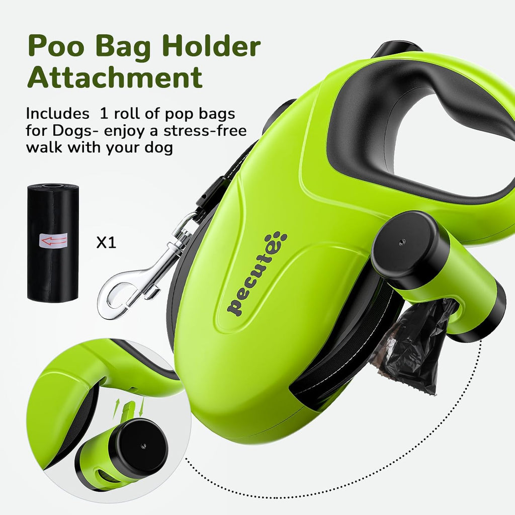 Dog walking with long 32ft retractable leash