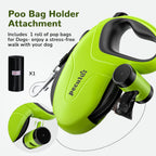 Dog walking with long 32ft retractable leash