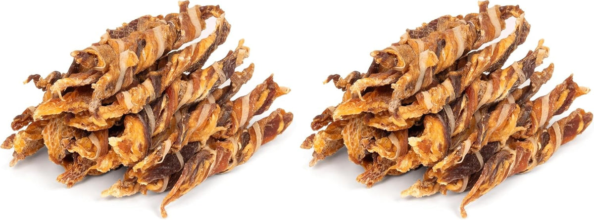 MON2SUN Dog Treats, Triple Flavor Jerky Twist Sticks, 5-7 Inch Chicken Duck and Codfish Sticks Chews for Small Dogs, Healthy Snacks, 10.58 oz (15 Count-Pack of 1) - Image 13