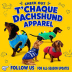 Classic Star Design Dachshund Pajamas for Dogs, Perfect Stretch Stitching Dog Pajamas Dachshund Clothes, Dog Onesie for Weiner Dog, Dog Pjs & Surgical Costumes Suit for Mini Weenie, S - Image 9