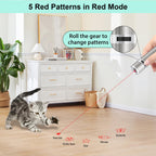 TBTeek cat chase toy demonstrating the built in USB direct charging port without batteries.