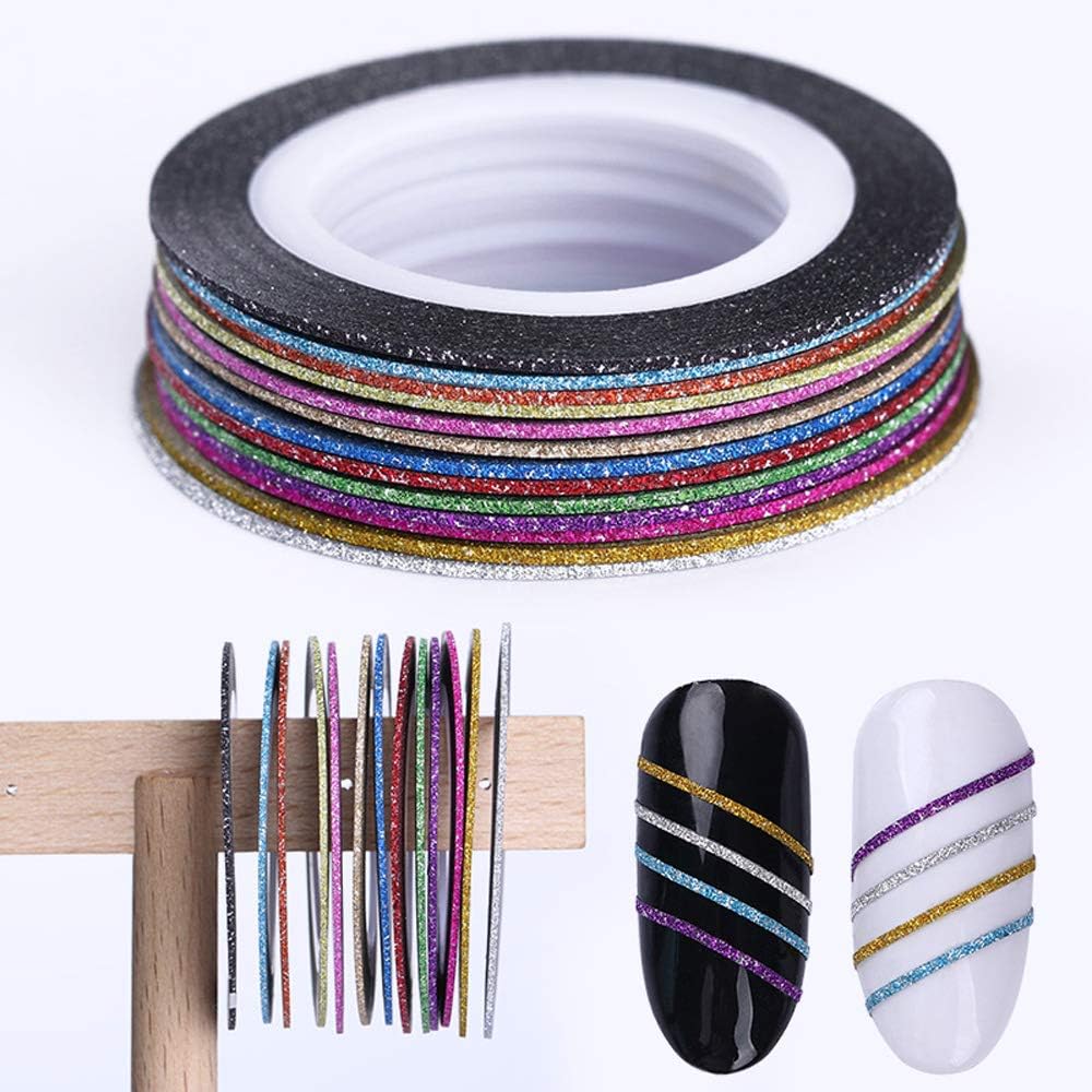 Ucrhjjc 13 Pieces Nail Art Striping Tape Set front view