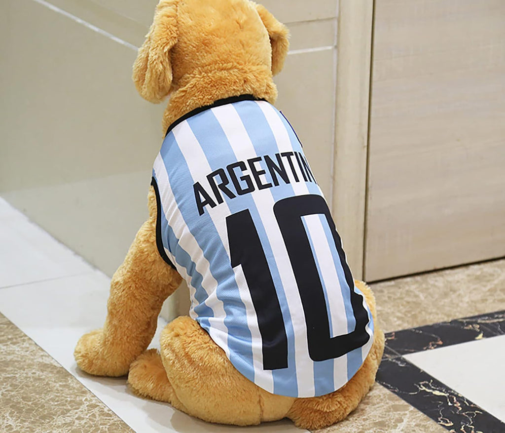 Size chart visual for GabeFish pet football jersey