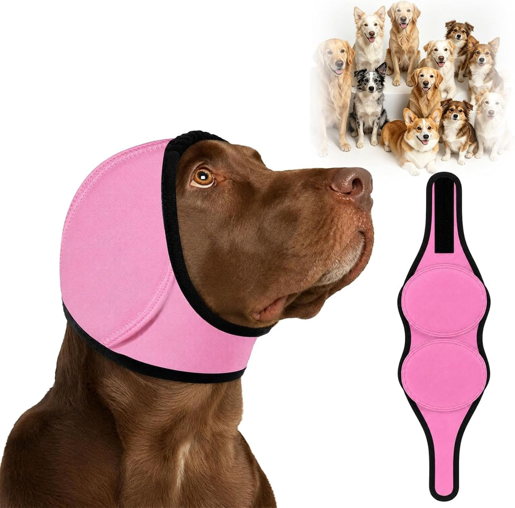 Noise Cancelling Ear Wrap, Adjustable Dog Ear Protection Wrap,Noise Protection Firework Thunder, Dog Ear Muffs Noise Protection, Quiet Silent for Grooming Bathing & Swimming (Blue,L) - Image 11