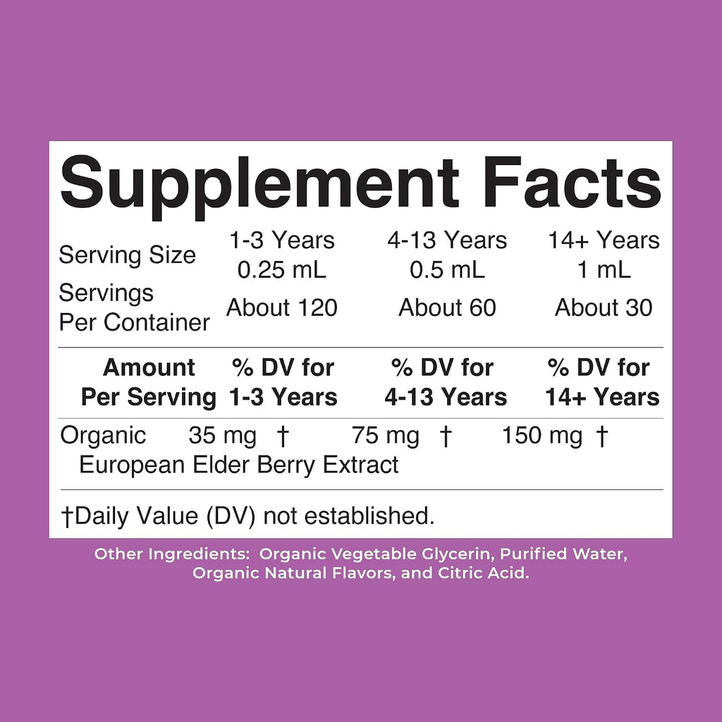 MARYRUTH'S Organic Elderberry Liquid Drops for Adults & Kids, Immunity, 1oz - Image 9