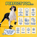 4-Pack Soft Upper & Flexible Sole Dog Summer Shoes for Hot Pavement, Stay-On Non-Slip Dog Booties for Rain, Snow, Mud & Outdoor Walks, Dog Shoe for Large Dogs with Free Mesh Bag to Stop Licking, XXL - Image 9