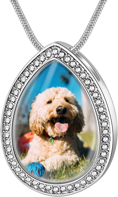 Farfume Personalized Pet Urn Necklace for Dog Cat Ashes Cremation Pet Memorial Customized Photo Text Engraving Pendant Keepsake Funeral Jewelry - Image 9