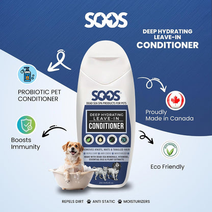 Soos Pets paraben free hydrating coat moisturiser for sensitive skin