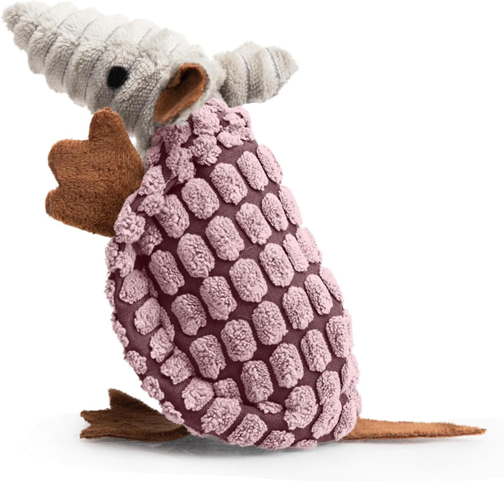 Hollypet Plush Dog Squeaky Toy Stuffed Armadillo Animal Pet Puppy Chew Toys with Clean Teeth for Small Medium Large All Breed Sizes Dogs, Gray, 8 in - Image 12