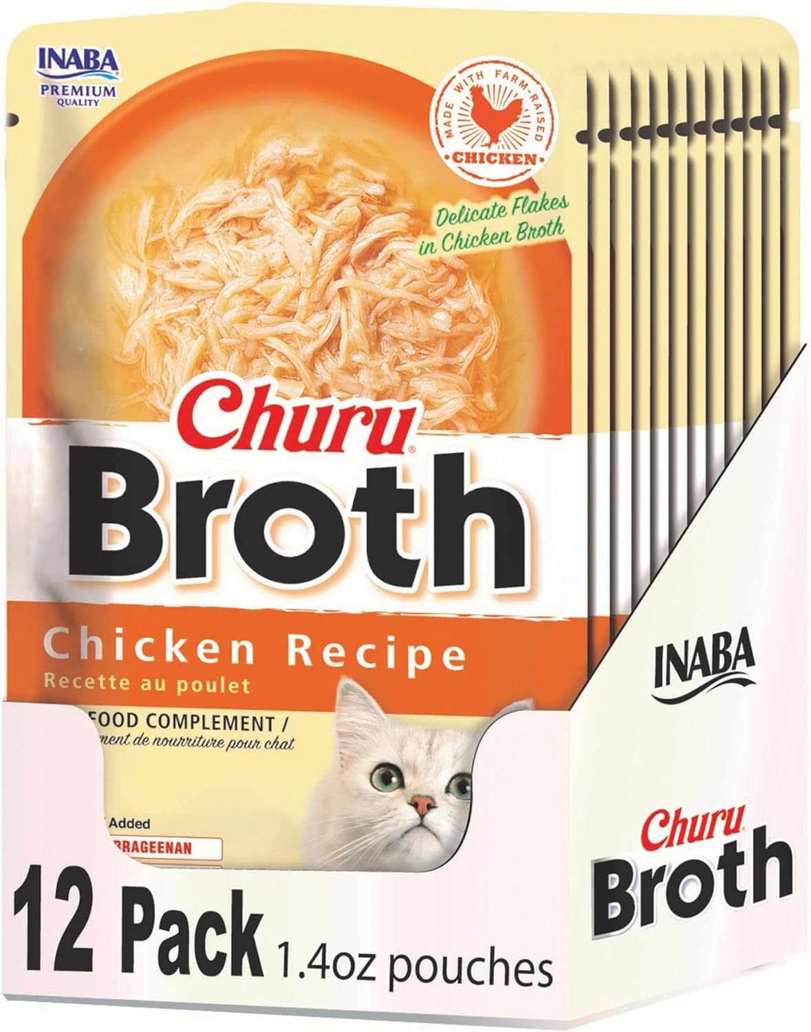 INABA Churu Broth for Cats, Side Dish Pouch, 1.4 Ounces per Pouch, 12 Pouches, Chicken & Seafood Variety - Image 10