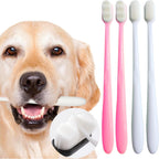 Dog Toothbrush Kit 4 Pack, Ultra Soft Dog Tooth Brush for Medium to Large Dogs & Cats, Pet Tooth Brushing Kit for Easy Dental Cleaning, Soft Bristles, 2 Green Wave Head & 2 White Flat Head - Image 10
