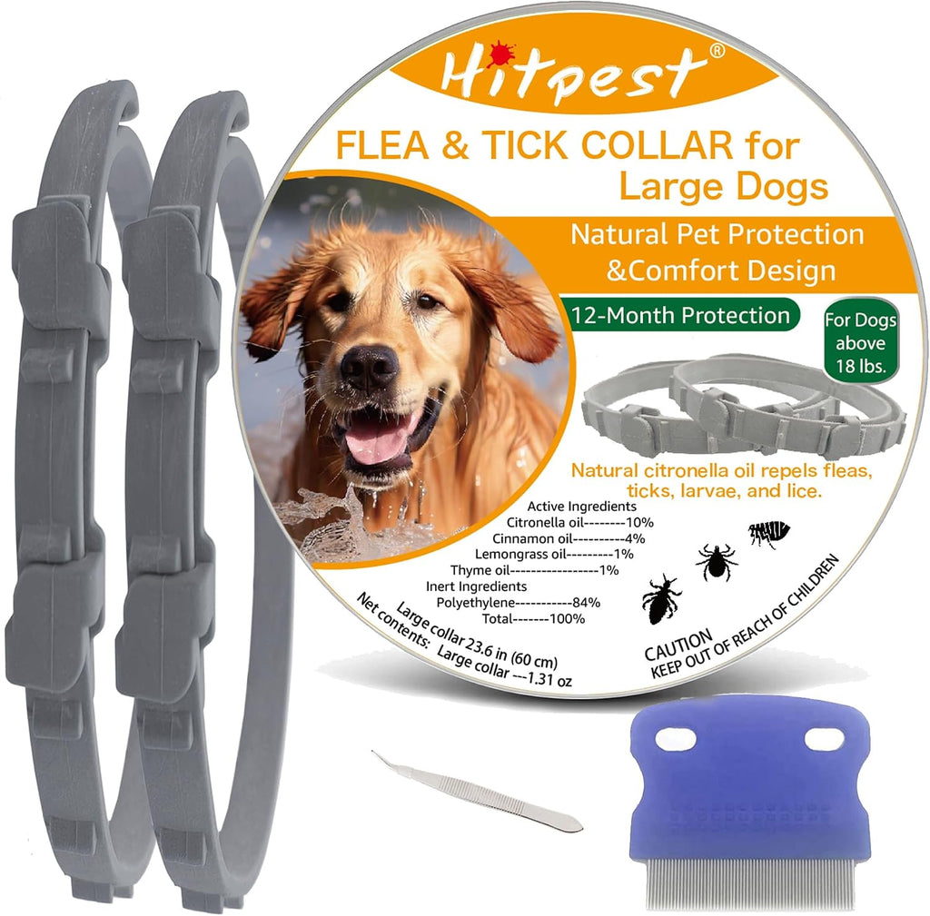 Hitpest flea and tick collar for large dogs in packaging