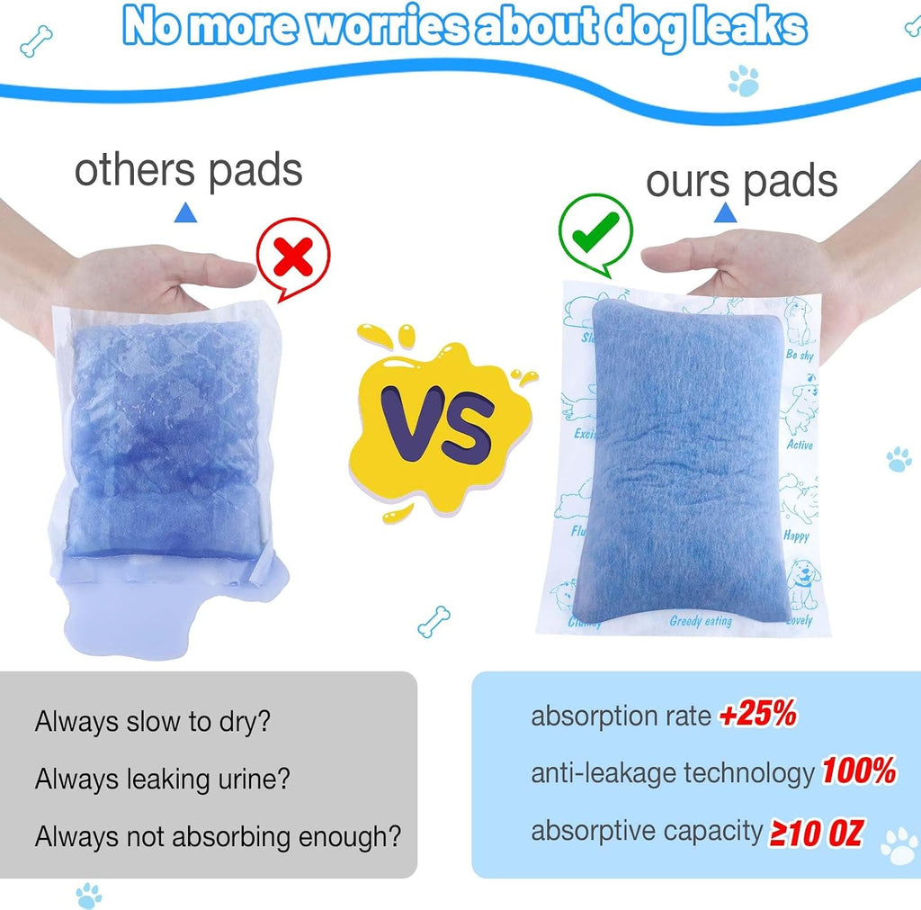 Dog Diaper Liners for Dog Diapers Male and Female 150ct Super Absorption Disposable Booster Pads for Most Reusable Pet Belly Bands, Washable Puppy Diapers Wraps - Image 3