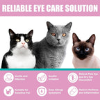 Close up view of the easy to mix oral eye health supplement for pets