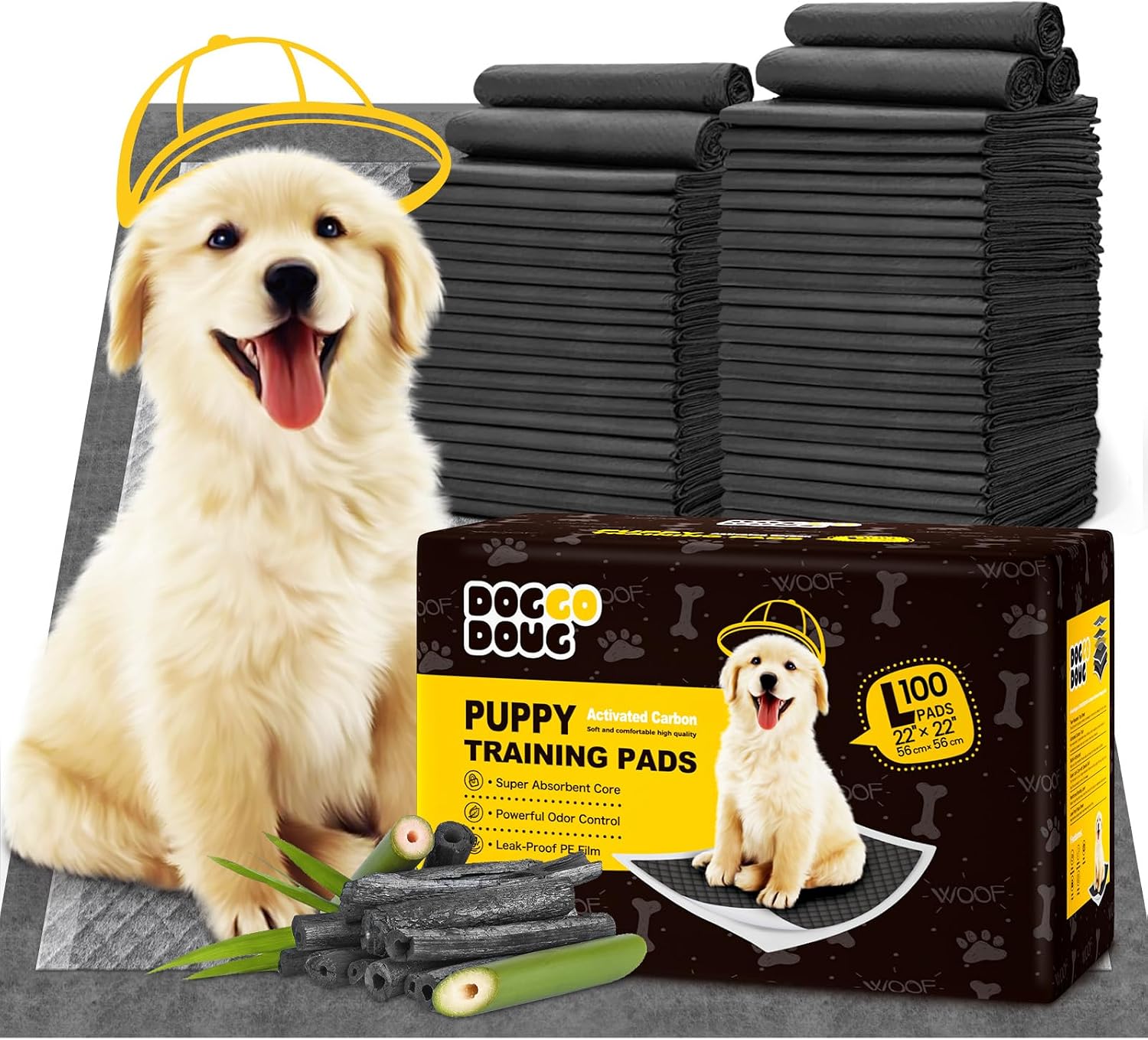 Dog Pee Pads for Dogs XXL 30"x36" Charcoal Puppy Pads 50 Counts Extra Large Disposable Activated Carbon Super Absorbent Full Edge-Wrapping Odor-Control Training Pads with Adhesive Tabs - Image 9