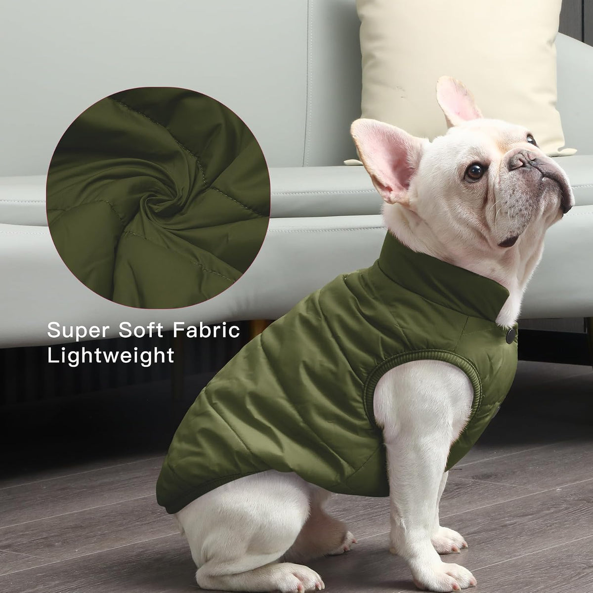 Detailed stitching quality of JoyDaog pet winter clothing