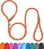 5 FT Slip Lead Dog Leash, Heavy Duty Rope Leash for Small Medium Large Dogs, No Pull Training Lead with Reflective Thread, Strong Comfortable Loop Leash (Lavender Stripe, Medium(3/8")) - Image 10