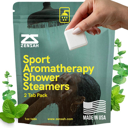 Zensah Sport Shower Steamers authentic pack front view for athletic recovery