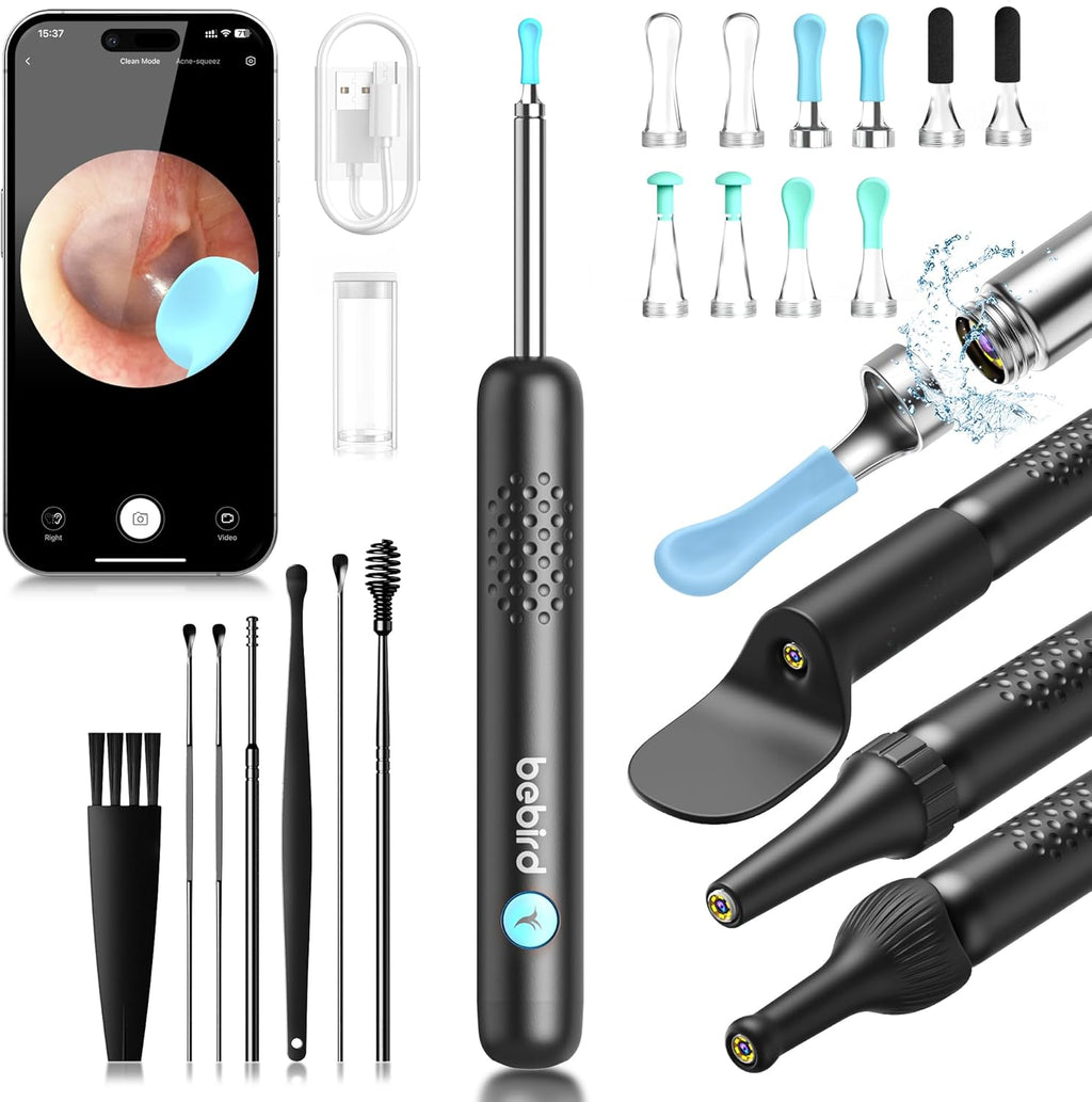 Bebird R1 Smart Visual Ear Wax Removal Tool front view with HD camera lens.