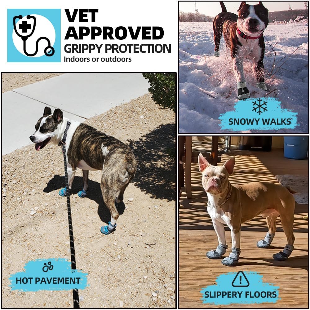Side profile of Jzxoiva breathable dog shoes for large dogs