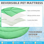 KOOLTAIL dog cooling pad green leaf pattern dual sided blanket