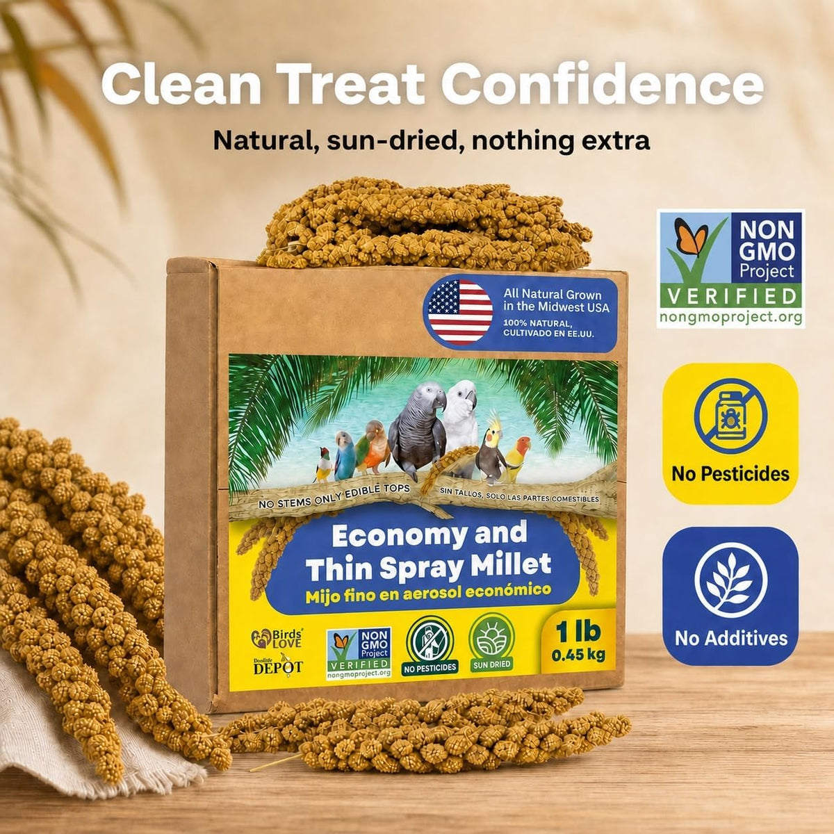 Birds LOVE pet bird wellness snack labeling