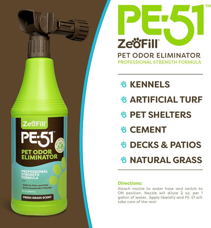 Zeofill synthetic grass cleaner with hose end sprayer