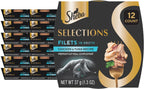 Sheba Selections Filets in Broth, Adult Cat Food Wet Recipe, Meal Complement, Wet Cat Food Variety Pack, Chicken, Chicken & Tuna, or Chicken & Shrimp Recipe, 1.3 oz. Cups, 24 Count - Image 13