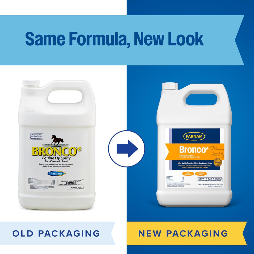 Farnam Bronco E insect repellent container label details
