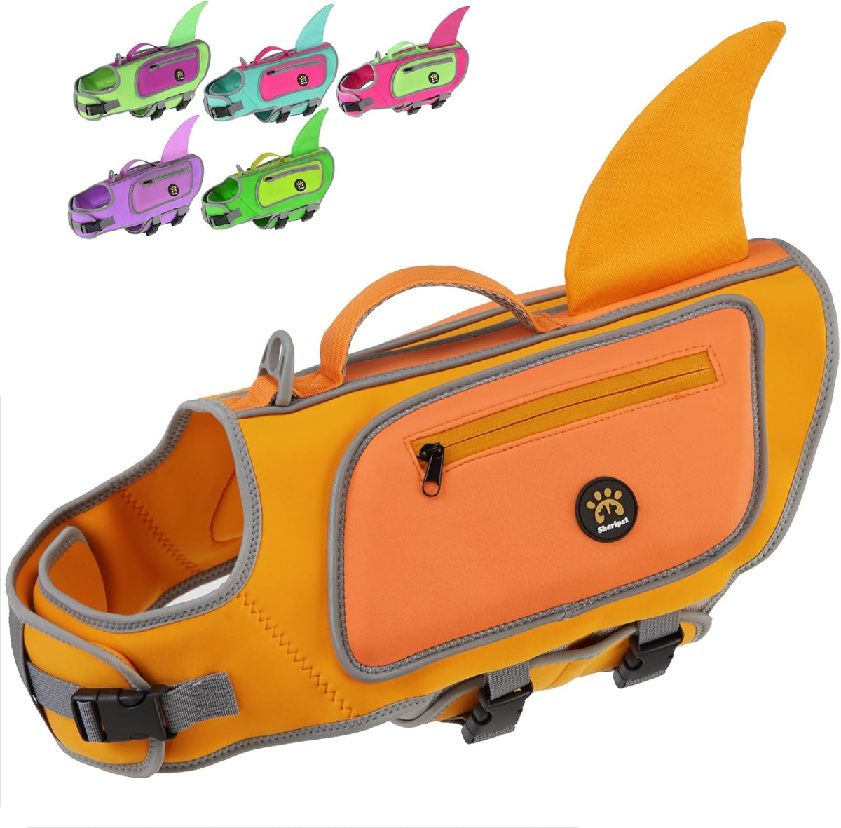 Dog Life Jacket, Shark Dog Life Vest Adjustable Pet Swimming Safety Vest with Superior Buoyancy & Rescue Handle for Small Medium Large Dogs, Swim, Pool, Beach, Boating (Turquoise, X-Small) - Image 10