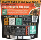 Nature's Diet freeze-dried raw food nutritional facts and ingredients list